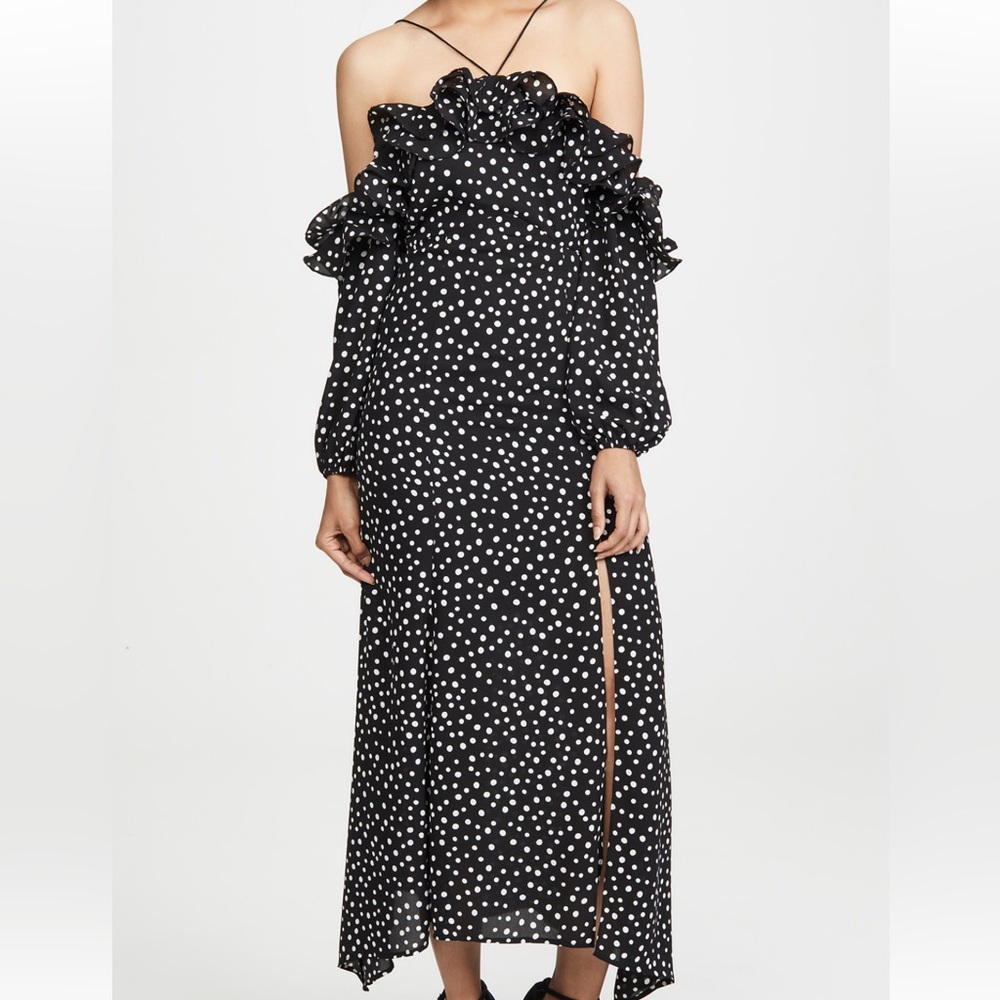 Likely Midi Off Shoulder Polka Dot Dress - Picture 4 of 5